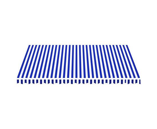 Pânză de rezervă copertină, albastru și alb, 4,5x3,5 m, 3 image