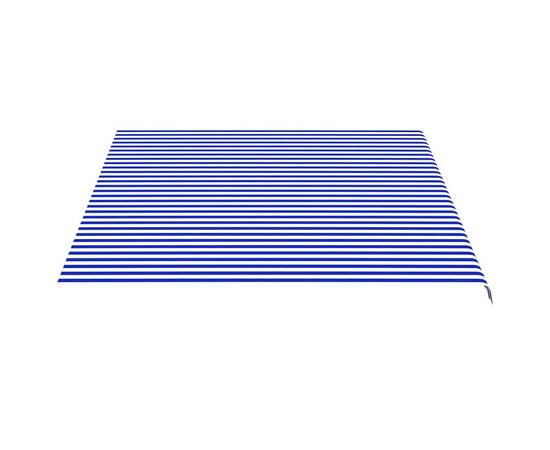 Pânză de rezervă copertină, albastru și alb, 4,5x3,5 m, 4 image