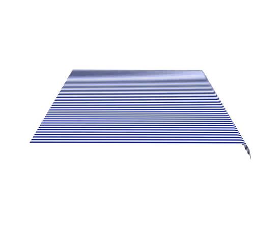 Pânză de rezervă copertină, albastru și alb, 6x3,5 m, 4 image