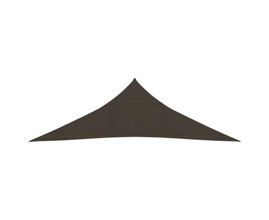 Pânză parasolar, maro, 3,5x3,5x4,9 m, hdpe, 160 g/m², 3 image