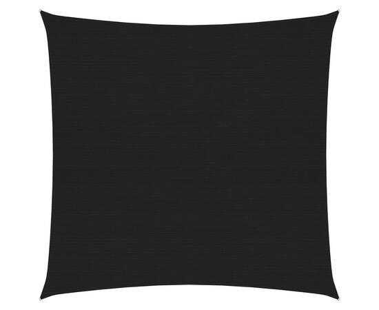 Pânză parasolar, negru, 2,5x2,5 m, hdpe, 160 g/m²