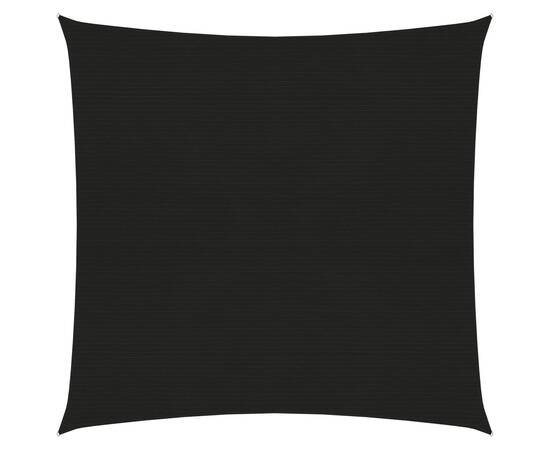 Pânză parasolar, negru, 3,6 x 3,6 m, hdpe, 160 g/m²