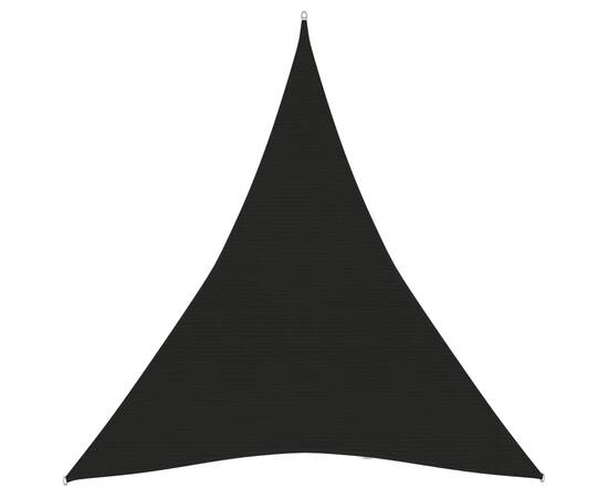 Pânză parasolar, negru, 5x6x6 m, hdpe, 160 g/m², 3 image