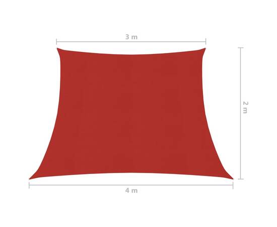 Pânză parasolar, roșu, 3/4x2 m, hdpe, 160 g/m², 6 image