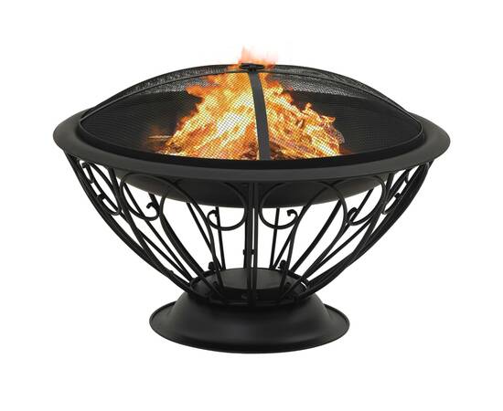 Vatră de foc cu vătrai, 75 cm, oțel, xxl, 2 image