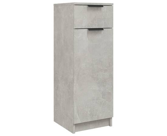 Dulap de baie, gri beton, 32x34x90 cm, lemn compozit, 2 image