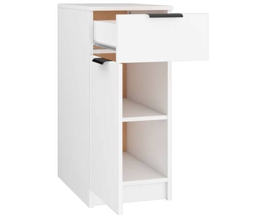 Dulap de birou, alb, 33,5x50x75 cm, lemn prelucrat, 7 image
