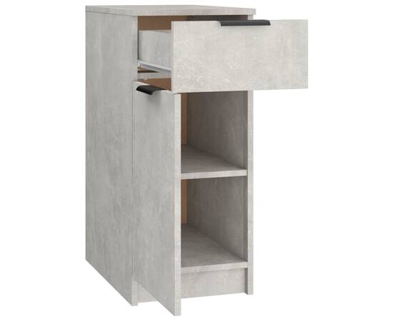 Dulap de birou, gri beton, 33,5x50x75 cm, lemn prelucrat, 7 image