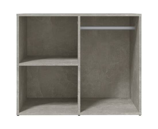 Dulap de dressing, gri beton, 80x40x65 cm, lemn compozit, 3 image