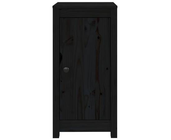 Servantă, negru, 40x35x80 cm, lemn masiv de pin, 5 image