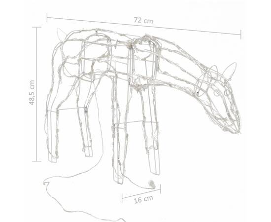Instalație de lumini de crăciun cu reni, 3 piese, 229 led-uri, 10 image