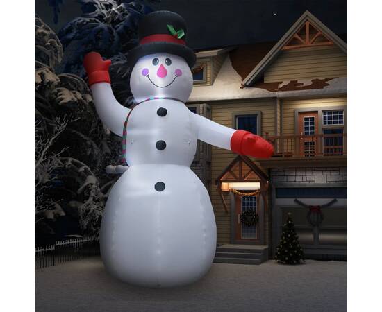 Om de zăpadă gonflabil pentru crăciun cu led, ip44, 600 cm, xxl