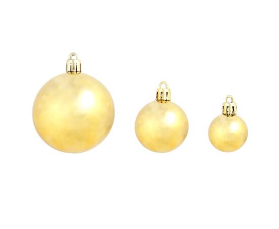 Set globuri de crăciun 100 de piese, 3/4/6 cm, auriu, 4 image