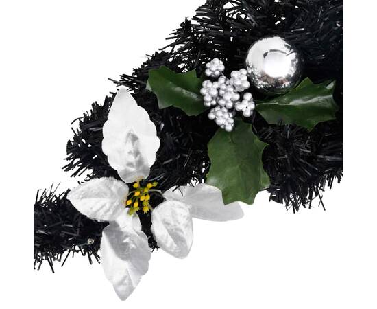 Arcadă de crăciun cu lumini led, negru, 90 cm, pvc, 4 image