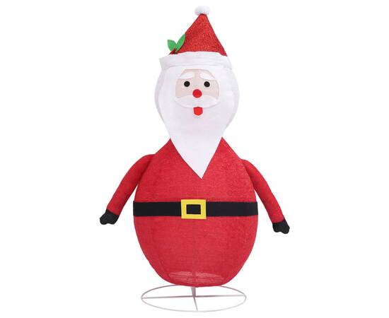 Figurină moș crăciun decorativă, cu led, 120 cm, țesătură lux, 5 image