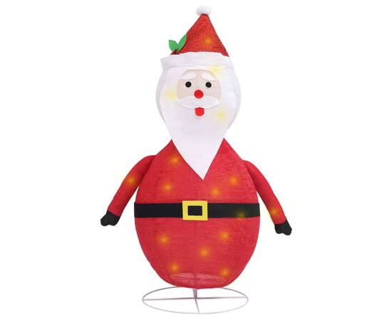 Figurină moș crăciun decorativă, cu led, 120 cm, țesătură lux, 2 image