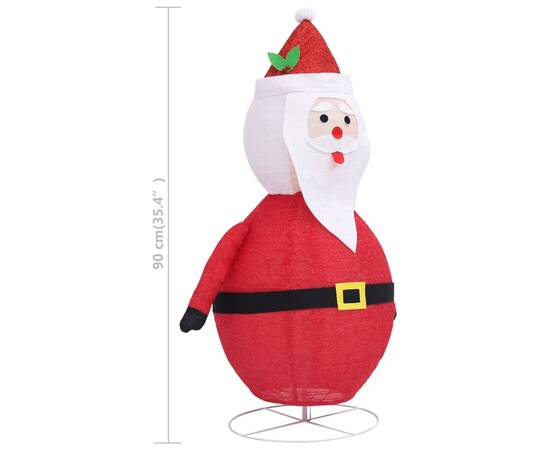 Figurină moș crăciun decorativă cu led, 90 cm, țesătură lux, 10 image