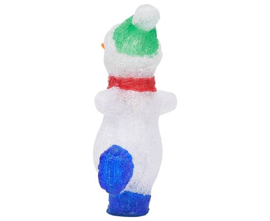 Figurină om zăpadă crăciun led acrilic 30cm interior/exterior, 7 image