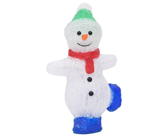 Figurină om zăpadă crăciun led acrilic 30cm interior/exterior, 4 image