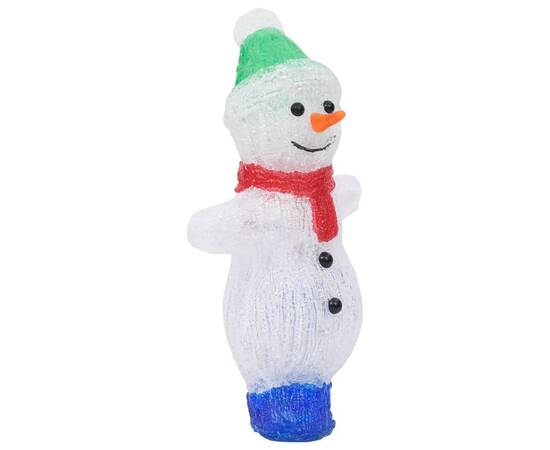 Figurină om zăpadă crăciun led acrilic 30cm interior/exterior, 5 image