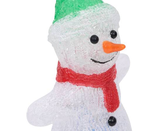 Figurină om zăpadă crăciun led acrilic 30cm interior/exterior, 8 image