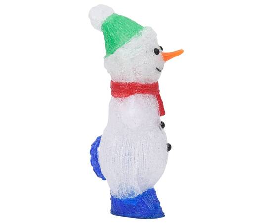 Figurină om zăpadă crăciun led acrilic 30cm interior/exterior, 6 image