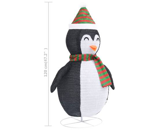 Figurină pinguin decorativă crăciun, led, 120 cm, țesătură lux, 10 image