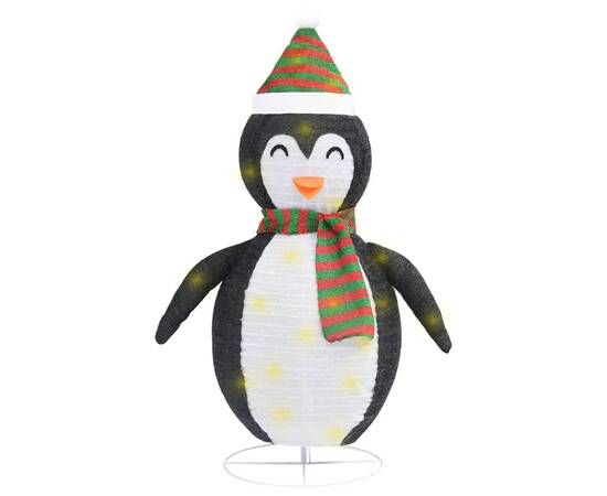 Figurină pinguin decorativă crăciun, led, 120 cm, țesătură lux, 2 image