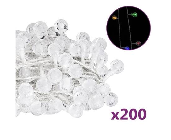 Ghirlandă luminoasă, 200 led-uri, multicolor, 20 m, 8 funcții, 2 image