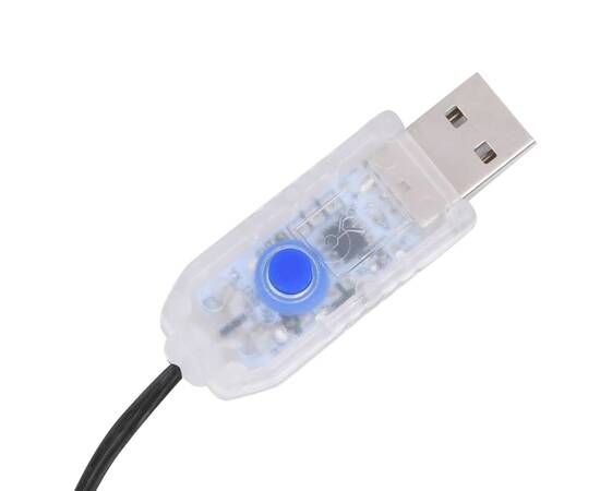 Instalație de lumini cu 400 led-uri, multicolor, 40 m, 8 efecte, 4 image