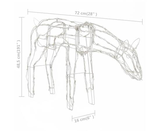 Instalație de lumini de crăciun cu reni, 3 piese, 229 led-uri, 10 image