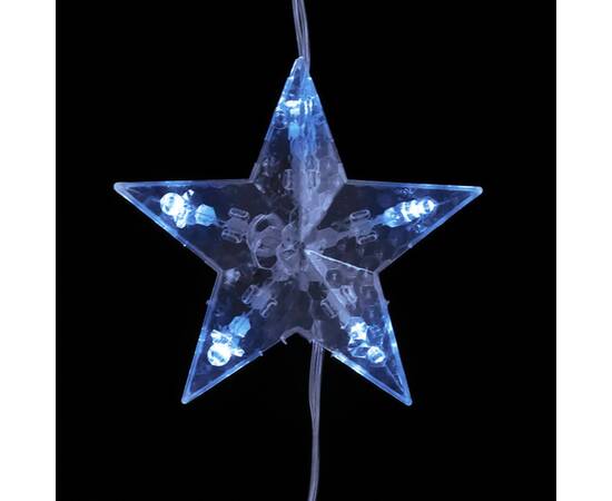 Instalație lumini tip perdea stele 200 led albastru 8 funcții, 6 image
