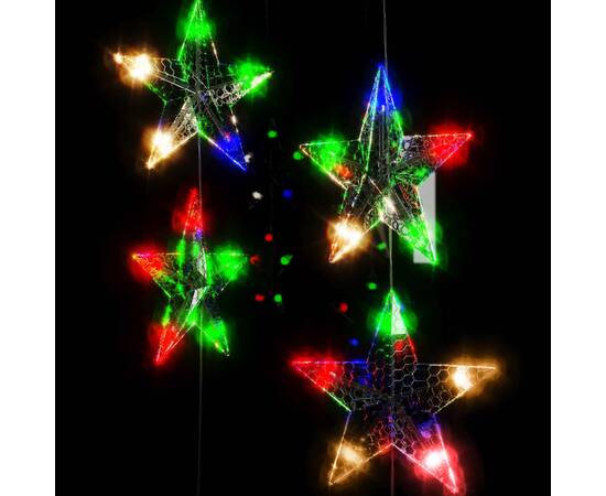 Instalație lumini tip perdea stele 200 led multicolor 8 funcții, 5 image