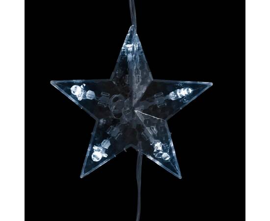 Instalație lumini tip perdea stele 500 led alb rece 8 funcții, 5 image