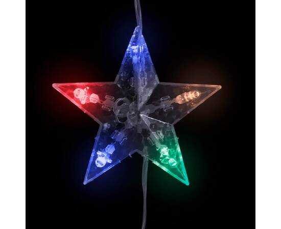 Instalație lumini tip perdea stele 500 led multicolor 8 funcții, 5 image