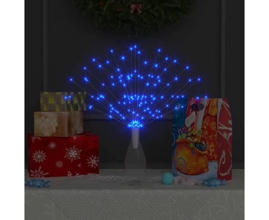 Lămpi cu artificii de crăciun 10 buc. 1400 led albastru 20 cm, 4 image