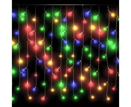 Lumini de perdea tip gheață 400 led-uri colorate 8 funcții 10 m, 4 image