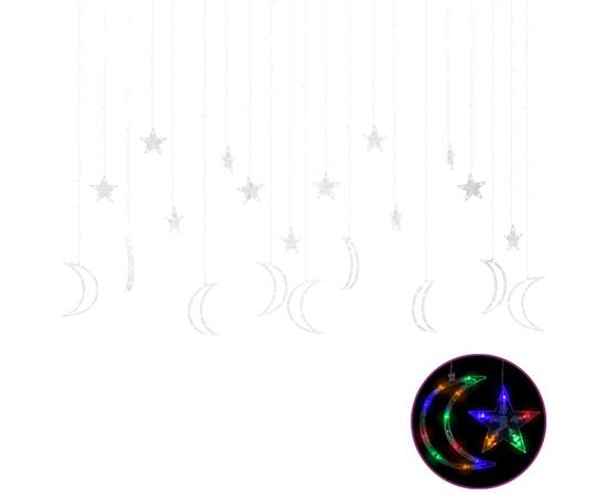 Lumini lună și stele, 345 led-uri, multicolor, cu telecomandă, 2 image