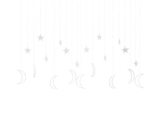 Lumini lună și stele, 345 led-uri, multicolor, cu telecomandă, 3 image