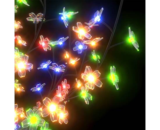 Pom crăciun 600 led-uri lumină multicoloră flori de cireș 300cm, 4 image