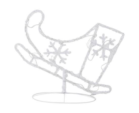 Reni și sanie de crăciun, alb cald, 260x21x87 cm, acril, 7 image