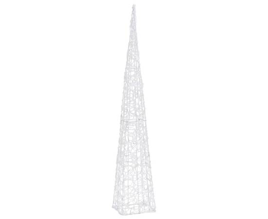 Con de lumină cu led decorativ, alb rece, 120 cm, acril, 6 image