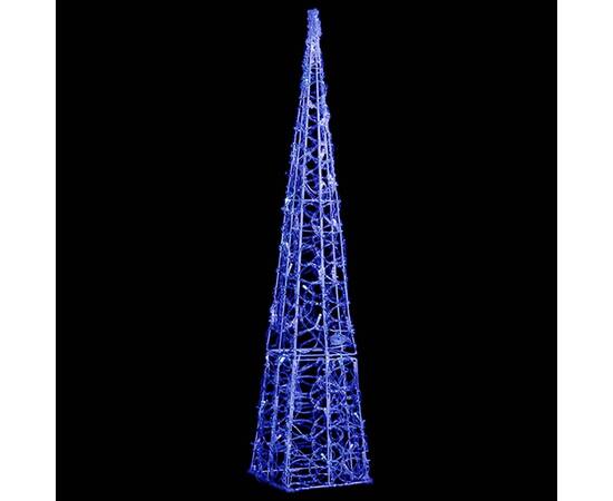 Con de lumină cu led decorativ, albastru, 90 cm, acril, 2 image