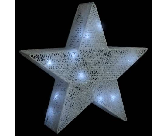 Decor crăciun stele 3 buc. plasă albă & led exterior/interior, 4 image