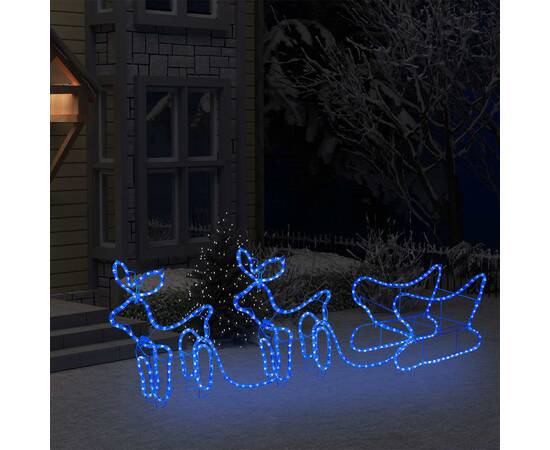 Decorațiune de crăciun de exterior, cu reni & sanie, 576 leduri, 3 image