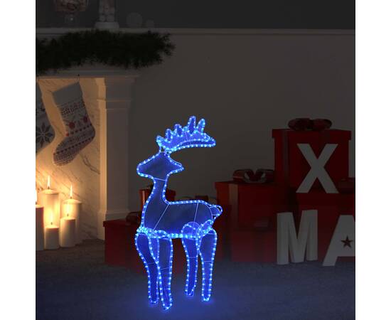 Decorațiune de crăciun ren, cu plasă, 306 led-uri, 60x24x89 cm, 3 image