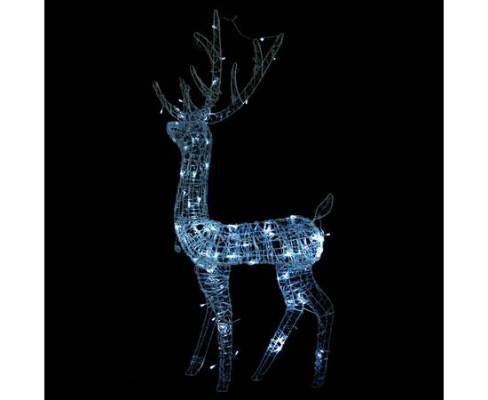 Decorațiune de crăciun ren 140 led-uri alb rece 120 cm acril, 4 image