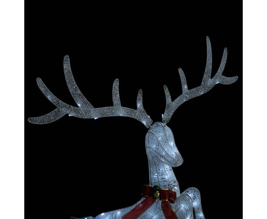 Decorațiune ren zburător de crăciun 120 led alb rece argintiu, 5 image
