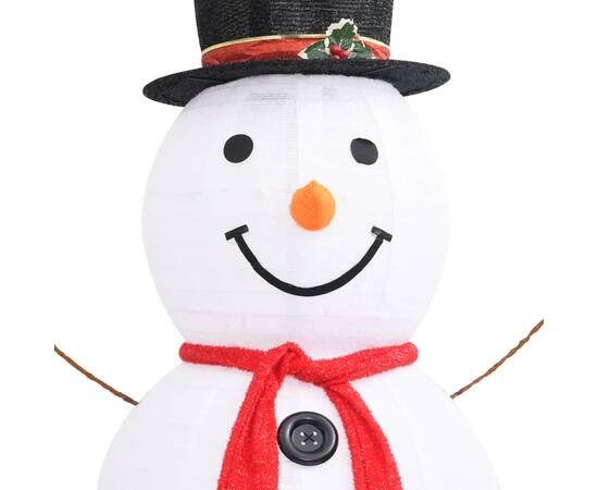 Figurină decorativă crăciun om zăpadă led 180 cm țesătură lux, 6 image