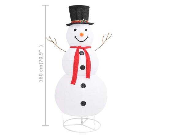 Figurină decorativă crăciun om zăpadă led 180 cm țesătură lux, 8 image
